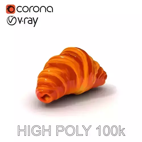 Realistic Croissant Model Pack Low-poly 3D model