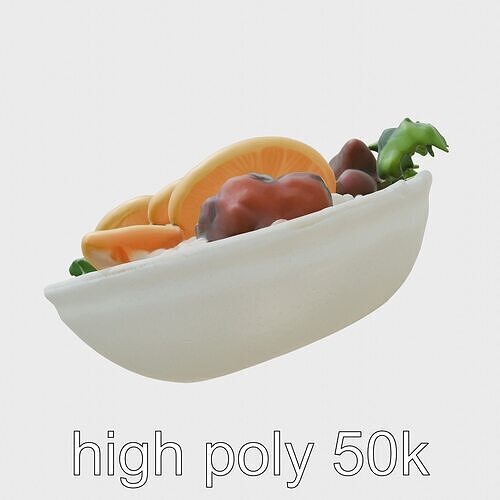 Brazilian Feijoada Stew Interactive 3D model pack Low-poly 3D model 3