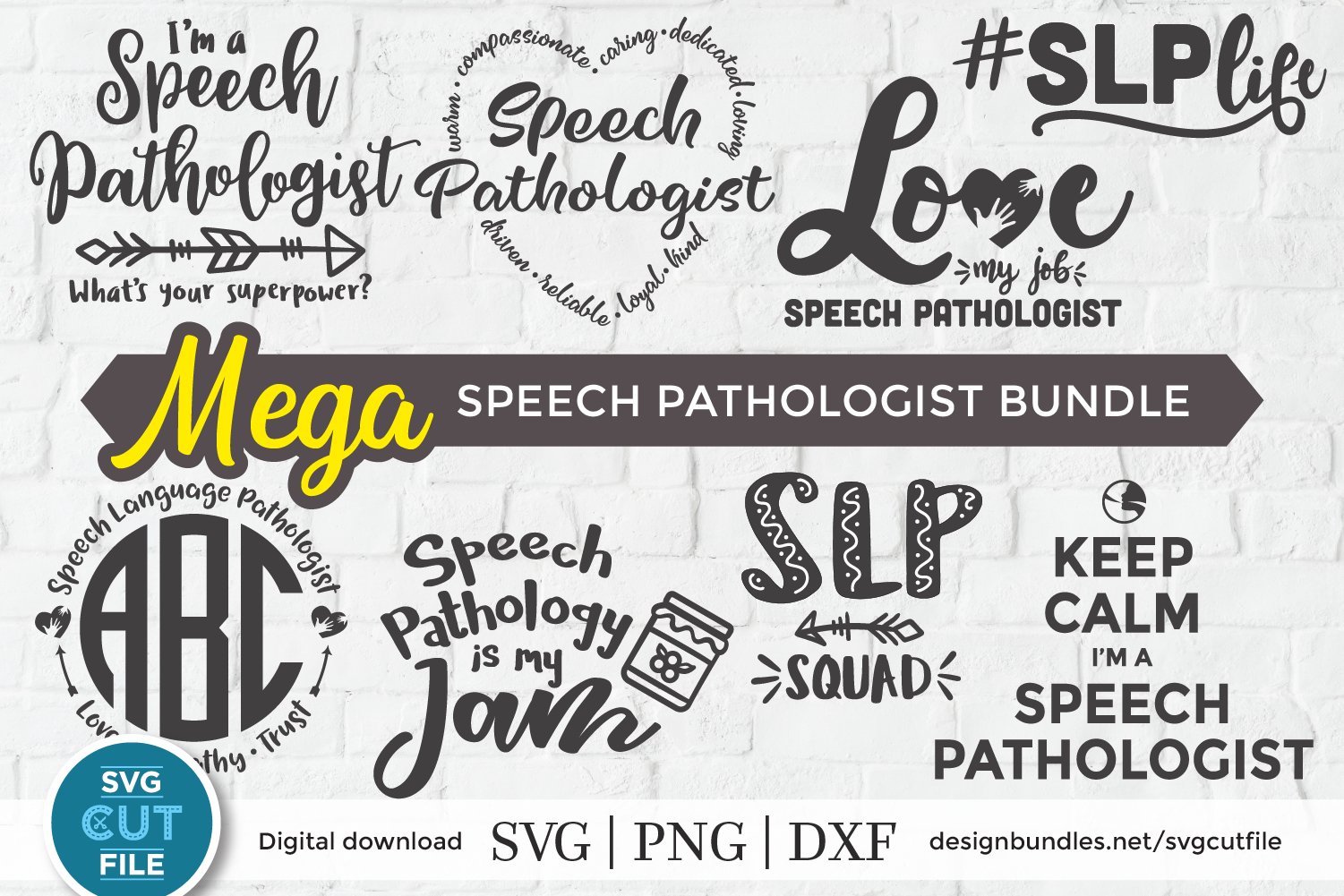 Speech Language Pathologist svg, an SLP svg bundle for craft