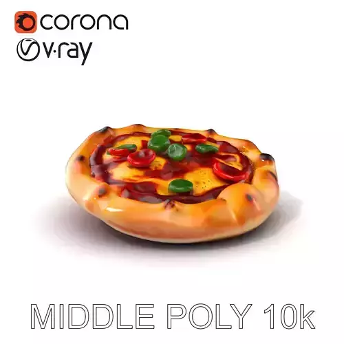 Traditional Italian Pizza D Model Pack Low-poly 3D model