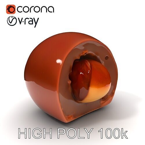 Chocolate Truffle Model Pack  Realistic D Model Low-poly 3D model 3