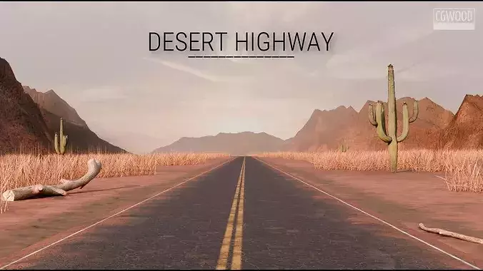Desert Highway 3D model