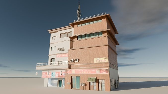 8 Japanese Building Pack 3D model 2