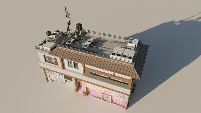 8 Japanese Building Pack 3D model 3