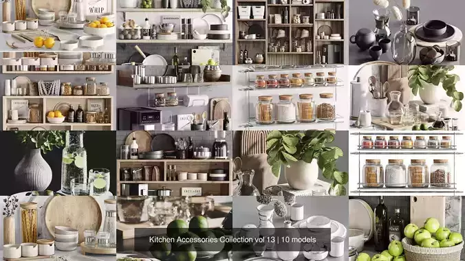 Kitchen Accessories Collection vol 13 3D Model Pack