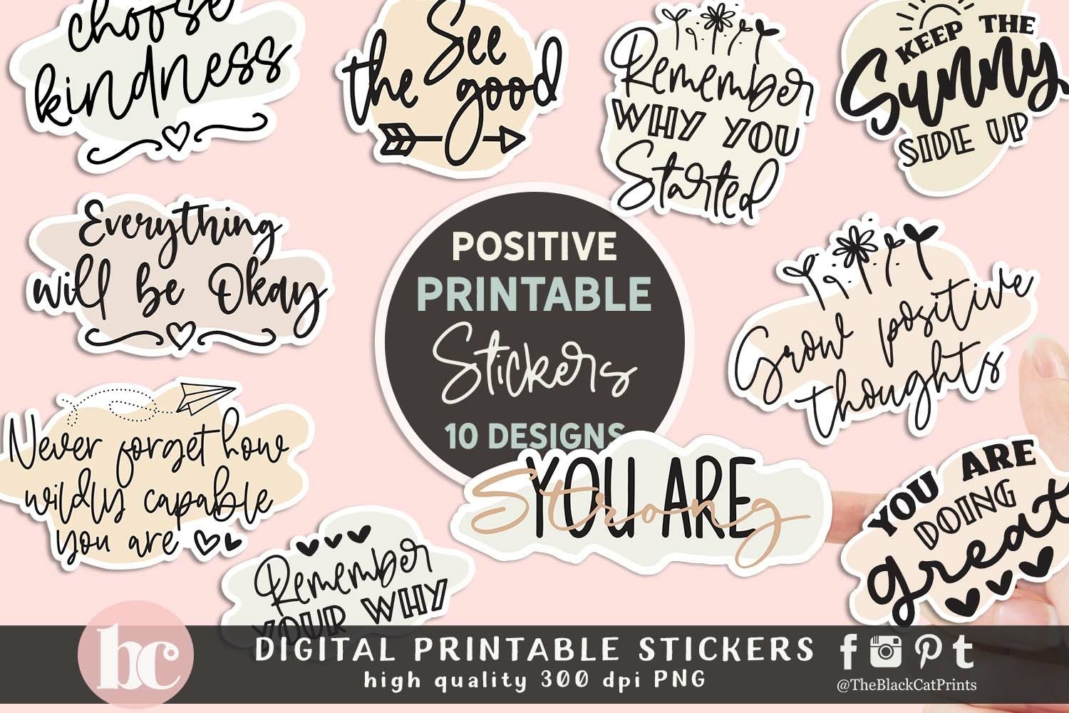 Positive Stickers | Inspirational Motivational Stickers Pack