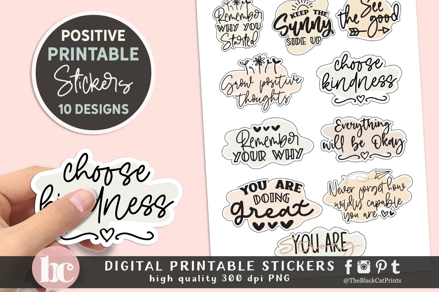Positive Stickers | Inspirational Motivational Stickers Pack 3