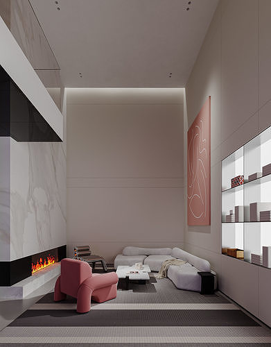apartment interior scenes     3D model 2