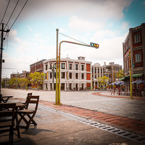 URBAN CITY SCENE WITH ALL THE ASSETS Low-poly 3D model 3