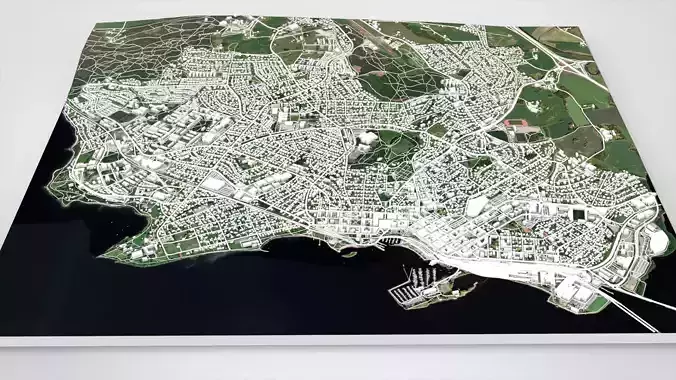 Cityscape Hamar Norway 3D model 2