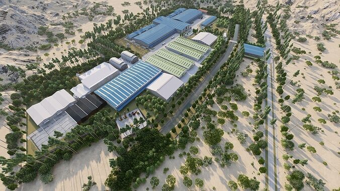 Industrial Factory-Factory building 3D model 3