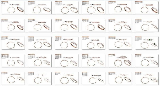 179 Women Bracelets jcd Jewelcad  render detail 3D print model 3