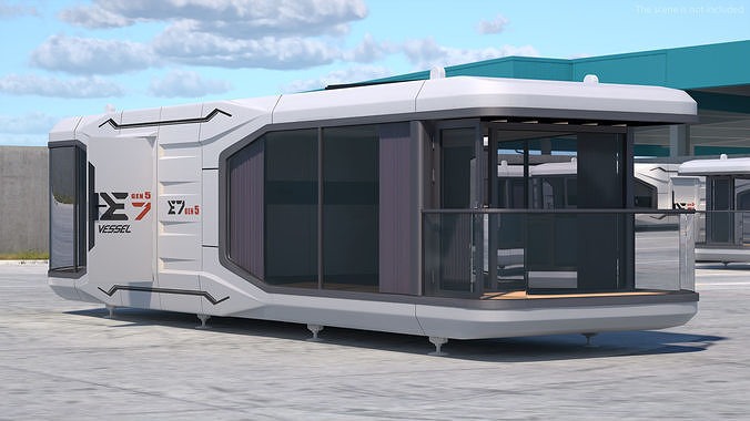 Modern Capsule House E7 3D model