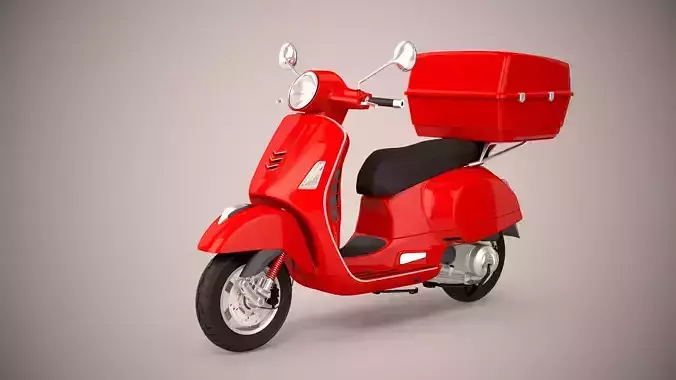 Pizza Delivery Scooter 3D model