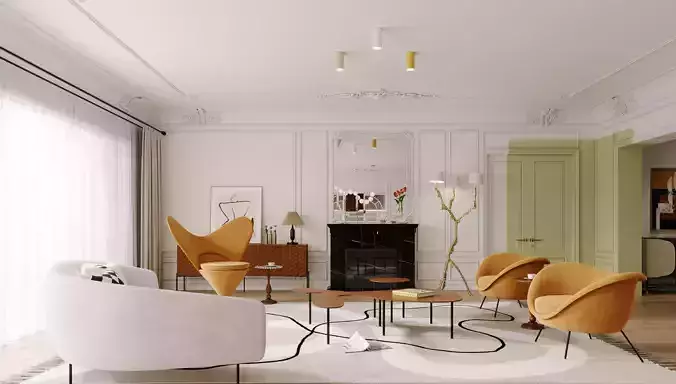 apartment interior scenes 3D model