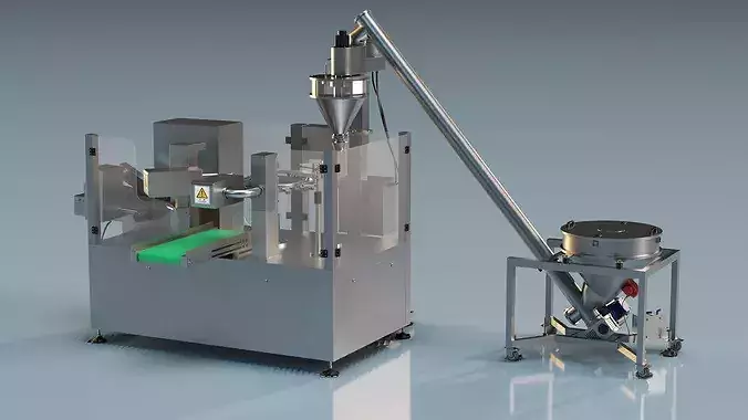 Premade Pouch Packaging Machine Powder 3D model