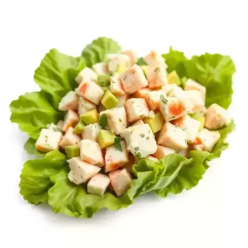 Fresh Seafood Salad on Lettuce model pack Low-poly 3D model 2