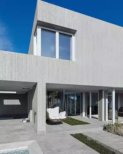 Villa 2- exterior scene 3D model 3
