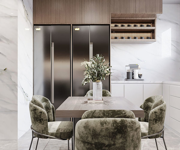 Modern kitchen 3D model 3