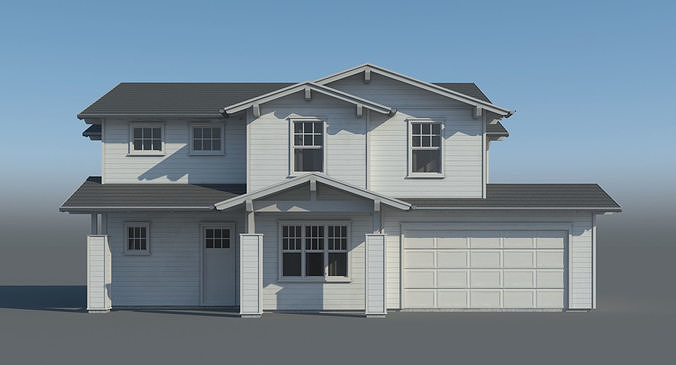Family House 1 3D model 2
