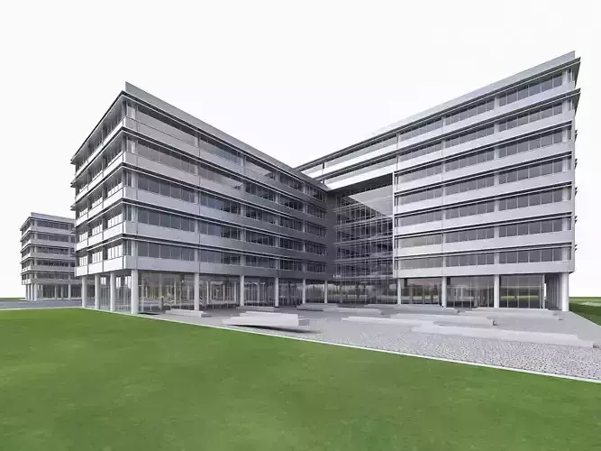 Research Center Building Low-poly 3D model