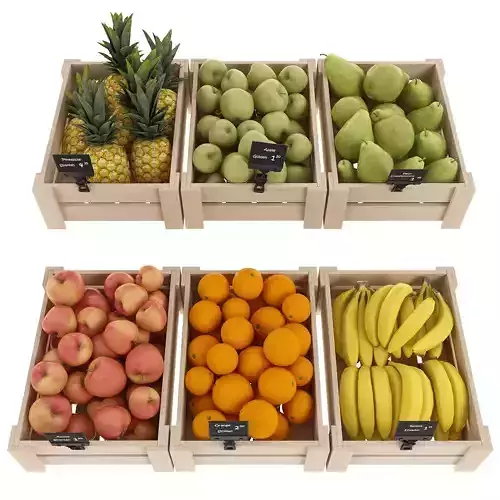 Fruits fruit crates - fruit crates 3D model