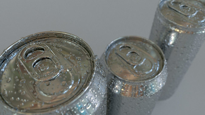 3D Beverage Can Wet - 3DS Max and VRAY RENDER 3D model 2