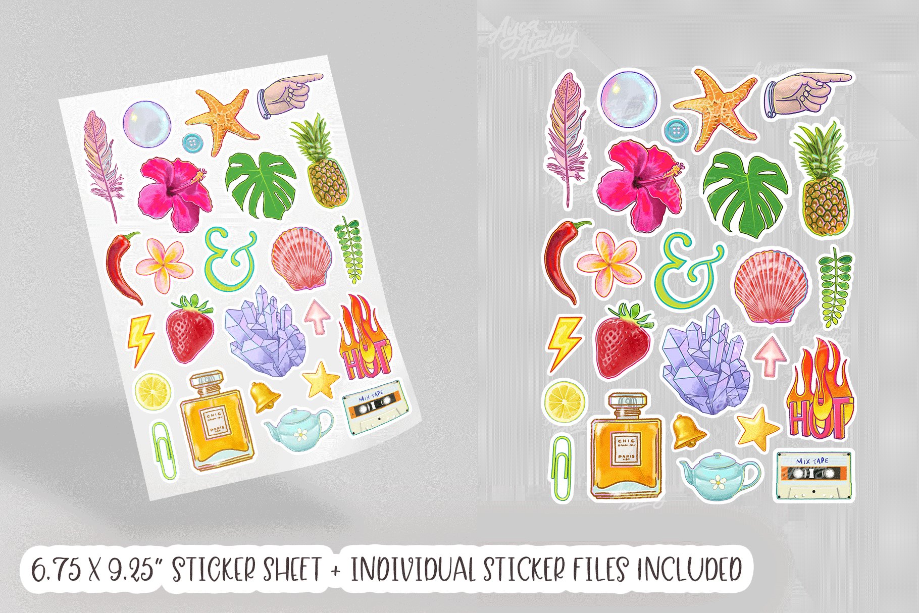 Aesthetic Stickers Bundle Volume 2 | Printable Print And Cut 2