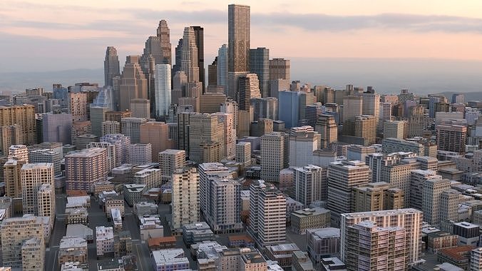 City 64 Low-poly 3D model 2