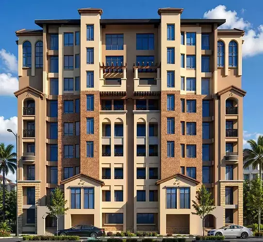 Nova Residential Building High-Quality 3D Model Low-poly 3D model