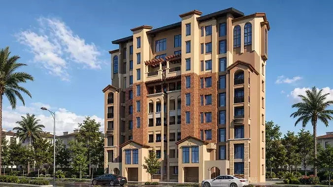 Nova Residential Building High-Quality 3D Model Low-poly 3D model 3
