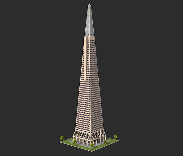 Transamerica Pyramid San Francisco 3D model 2