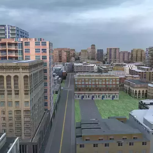 City 90 Low-poly 3D model