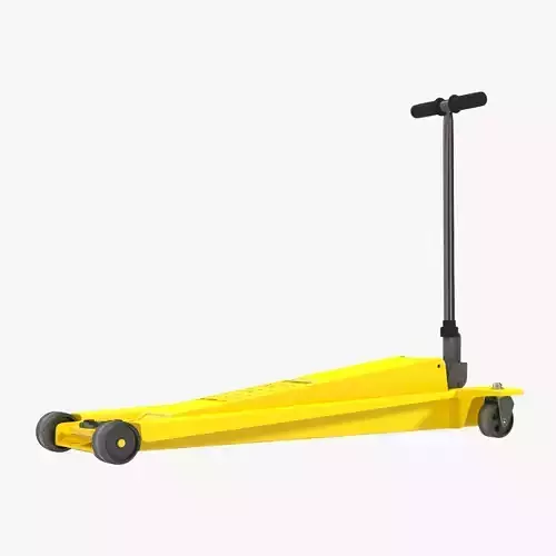 Floor Car Jack Yellow Low-poly 3D model