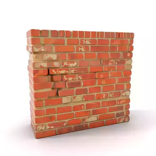 Rustic Brick Wall model pack Low-poly 3D model