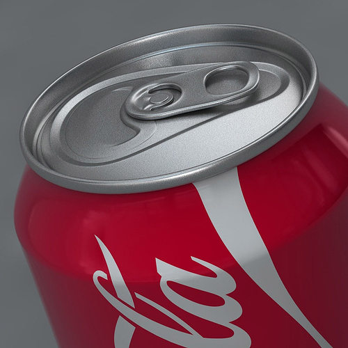 Realistic Coca cola can 3D model 3