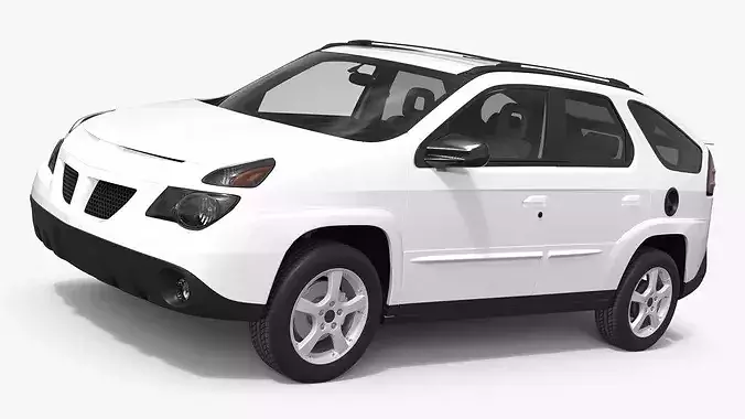 Plastic-Trimmed SUV Design 2000s White 3D model