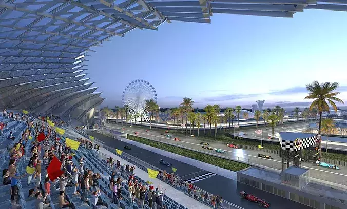 F1 Racing Park - Race Track 3D model