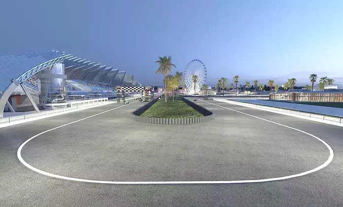 F1 Racing Park - Race Track 3D model 3