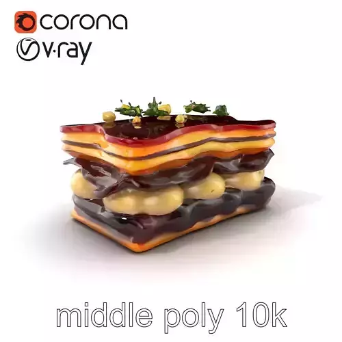 Gourmet Chefs Delight MilleFeuille Model Pack Low-poly 3D model