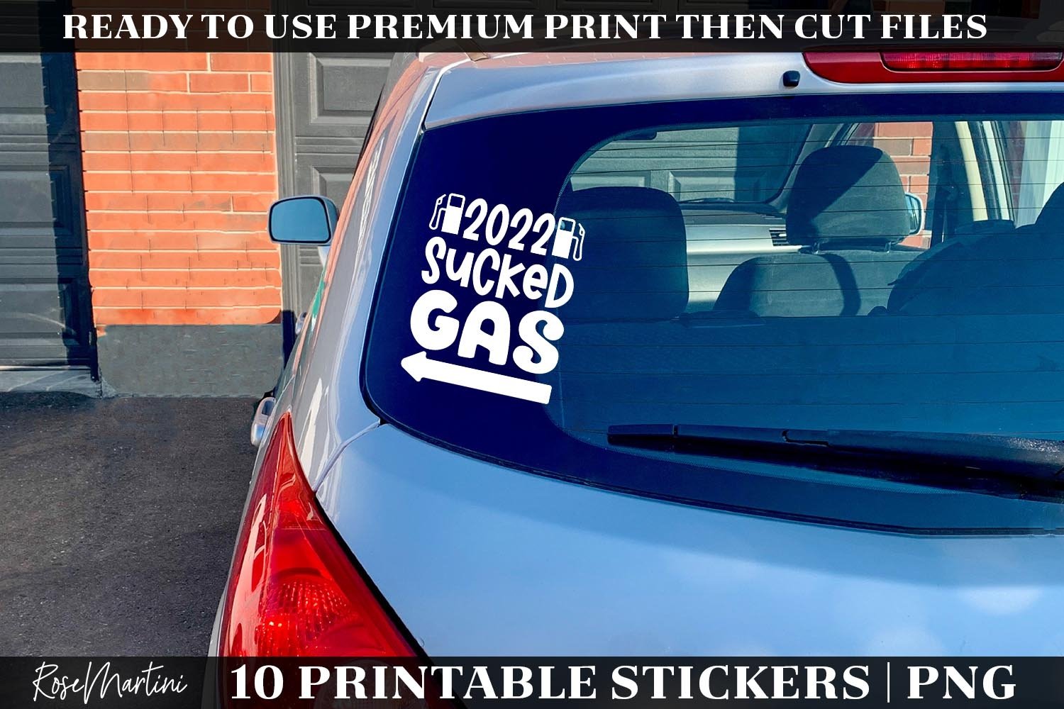 Funny Fuel Quotes Stickers Bundle | 10 Gas Tank Quotes 2022 3