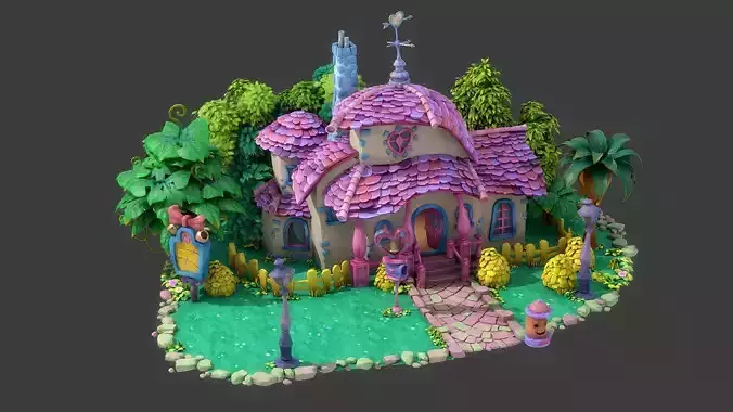 Fantasy Cartoon House 3D model
