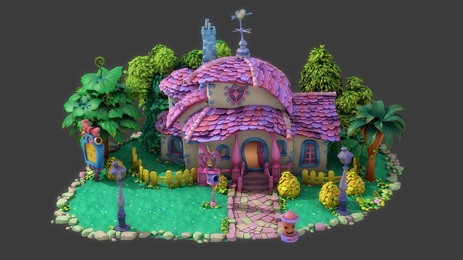 Fantasy Cartoon House 3D model 3