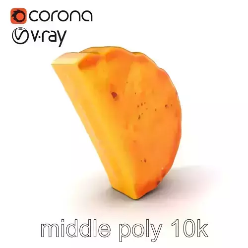 Lifelike Tortilla Chip Golden Crisp Surface model pack Low-poly 3D model