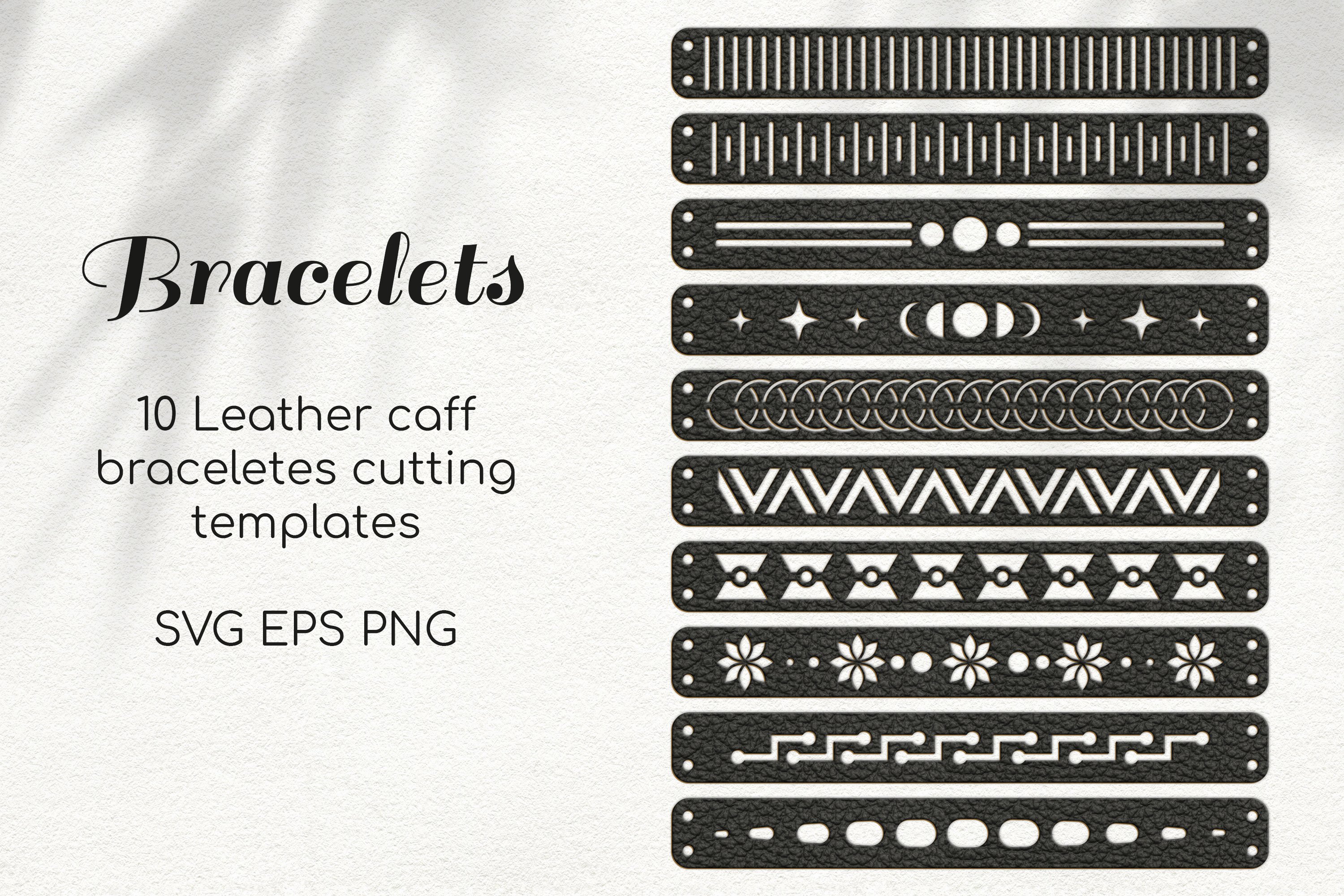 BUNDLE 49 Leather Bracelets SVG for cutting DIY Jewelry 3