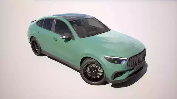 Coupe SUV - Mercedes GLC Coupe -Game Ready Vehicle Low-poly 3D model