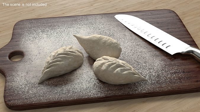 Raw Dumplings Collection 3D Model Pack 3