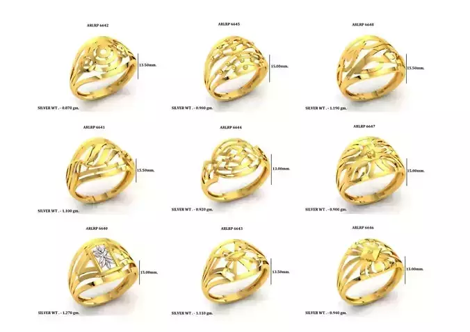 Paper Casting Rings-Check Description 3D print model 2