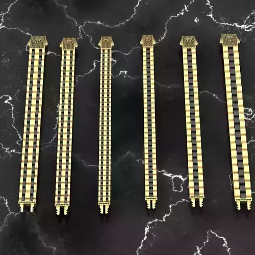 rolex bracelet 3D print model 3
