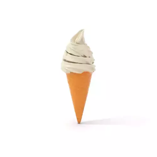Vanilla Soft Serve Cone model pack Low-poly 3D model